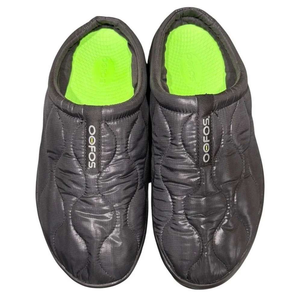 Oofos Oocoozie Thermo Mules Black Men's‎ Size 12